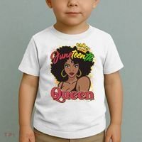 Juneteenth Queen Black African American Woman Afro Toddler T-Shirt thumb 2