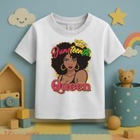 Juneteenth Queen Black African American Woman Afro Toddler T-Shirt thumb 3
