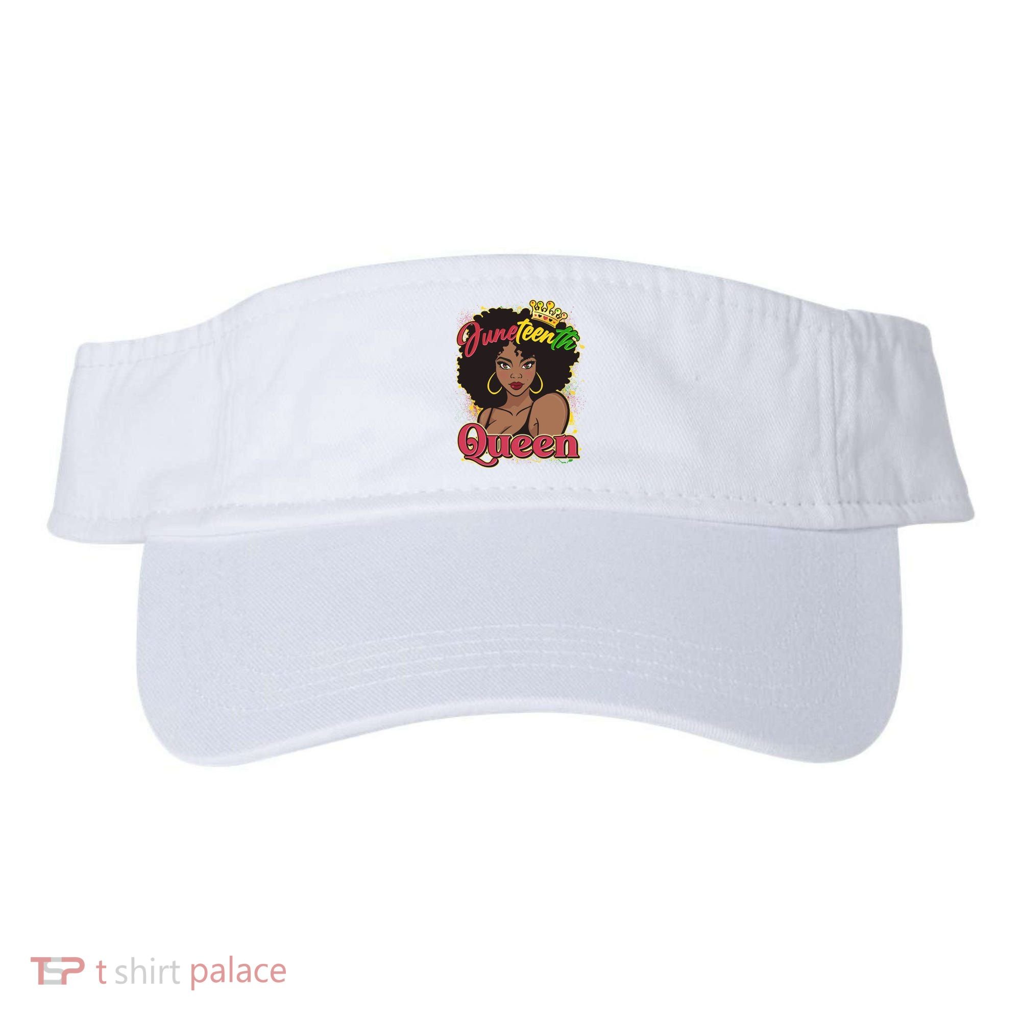 Juneteenth Queen Black African American Woman Afro Visor