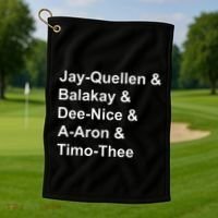 Jay Quellen & Balakay & Dee Nice & A Aron & Timo Thee Golf Towel thumb 1