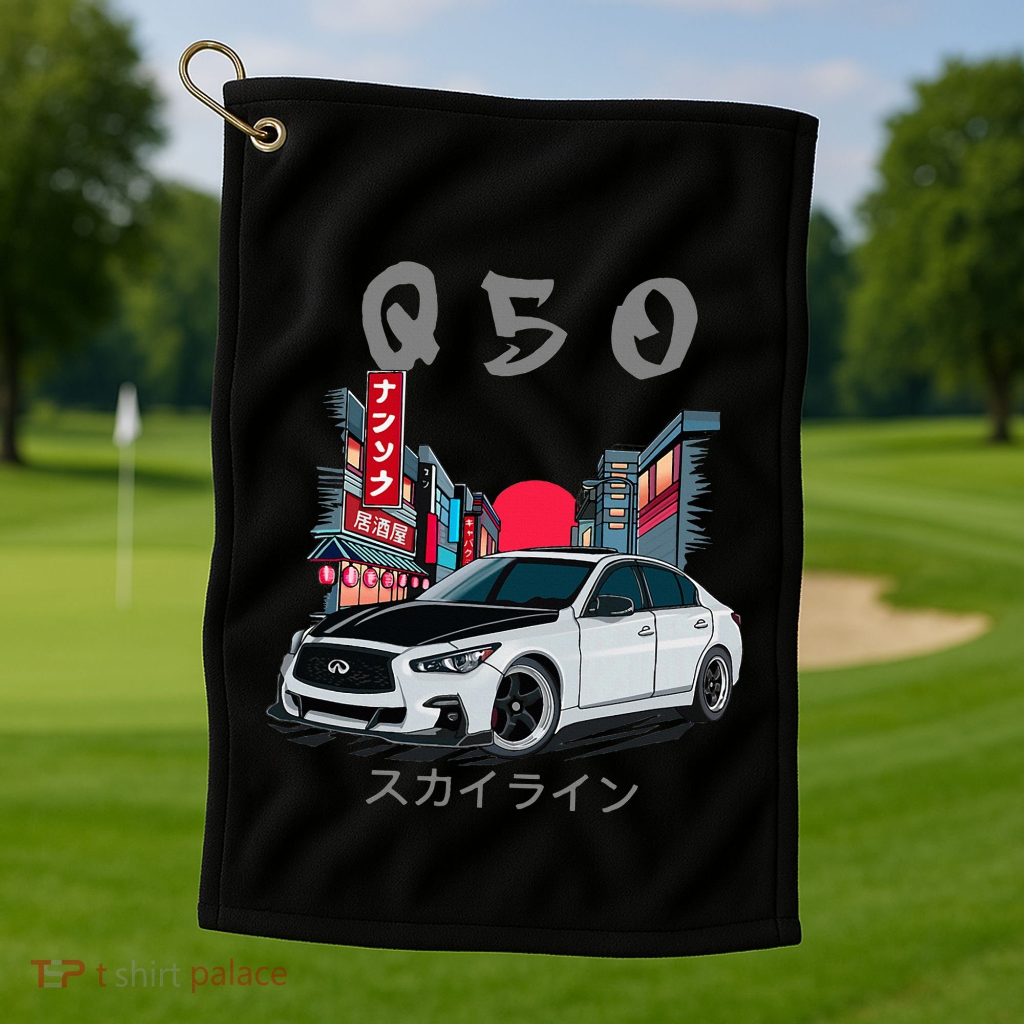 Jdm Q50 Car Lover Enthusiast Skyline Golf Towel