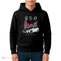 Jdm Q50 Car Lover Enthusiast Skyline Kids Hoodie thumb 4