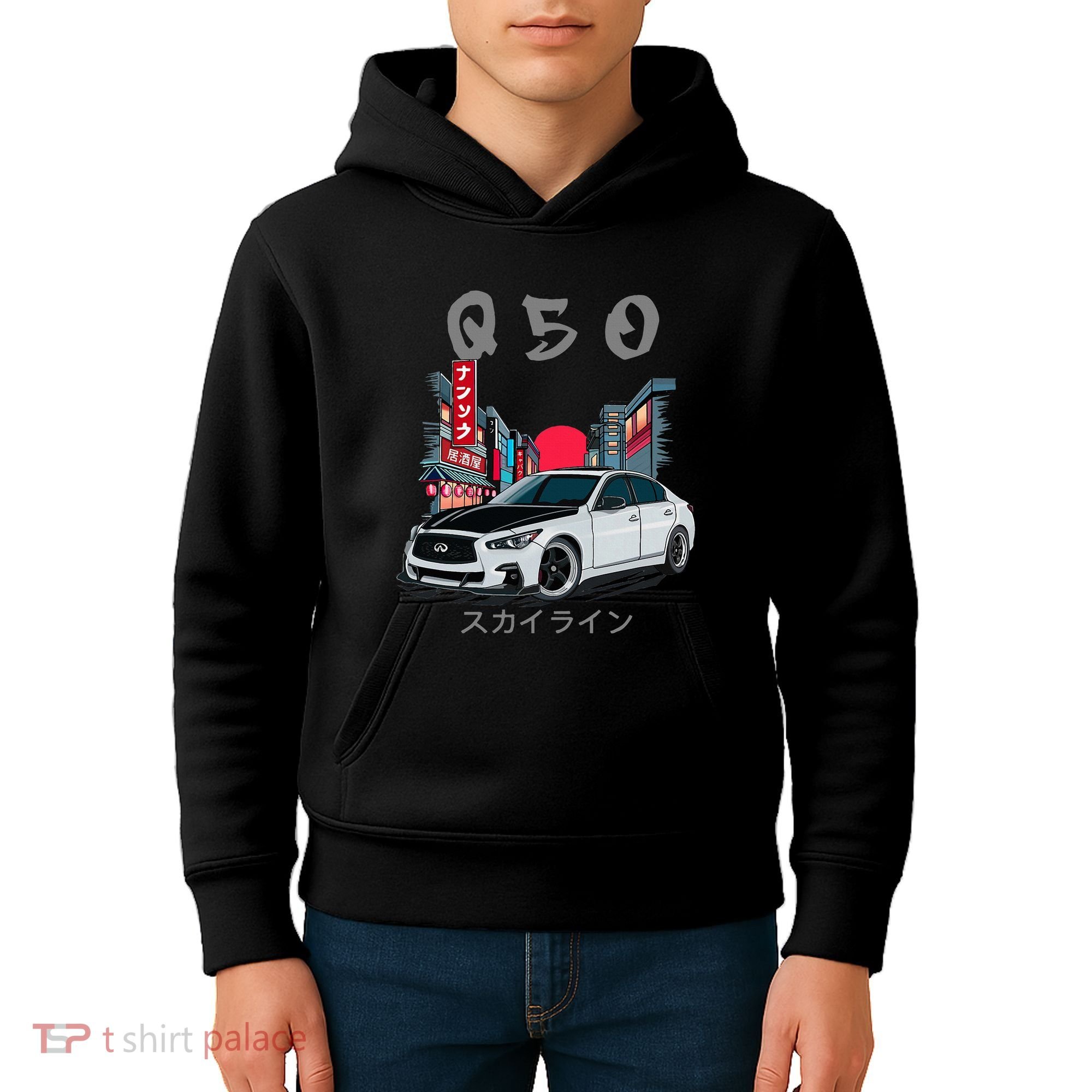 Jdm Q50 Car Lover Enthusiast Skyline Kids Hoodie