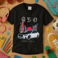 Jdm Q50 Car Lover Enthusiast Skyline Kids T-Shirt thumb 3