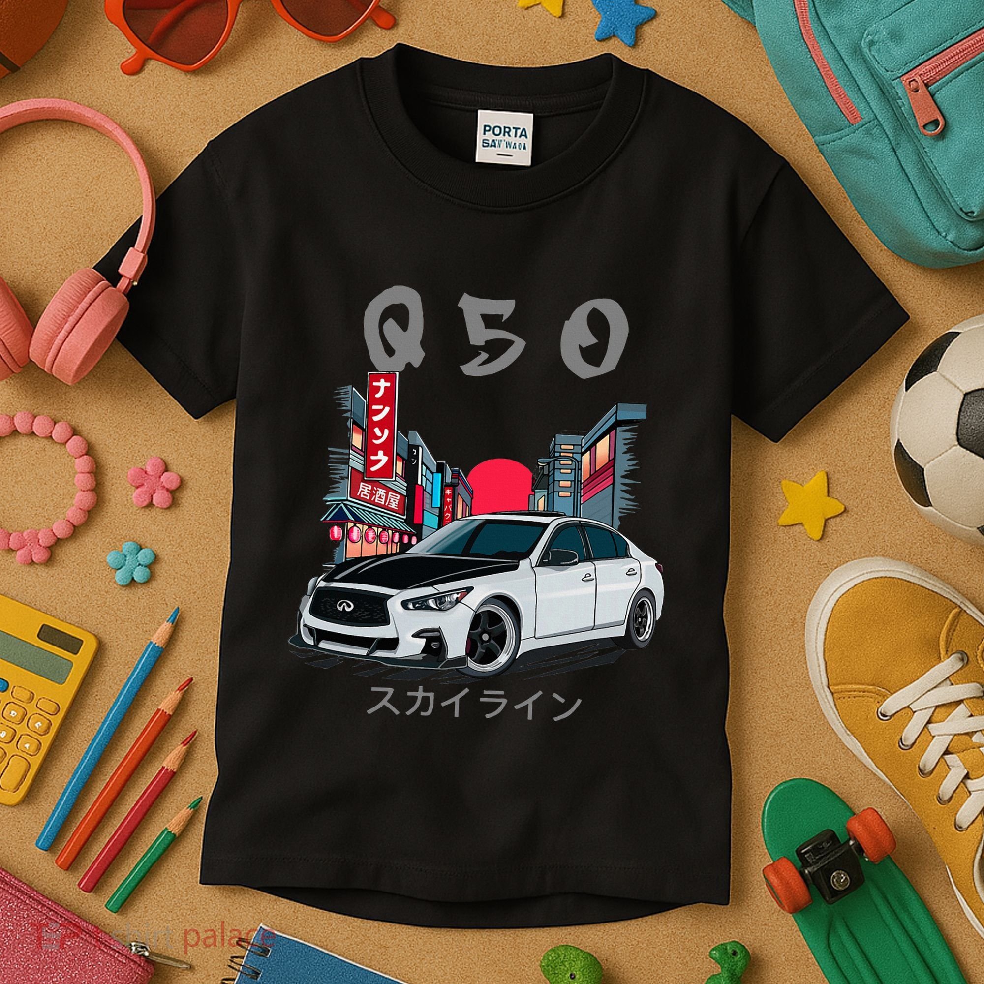 Jdm Q50 Car Lover Enthusiast Skyline Kids T-Shirt