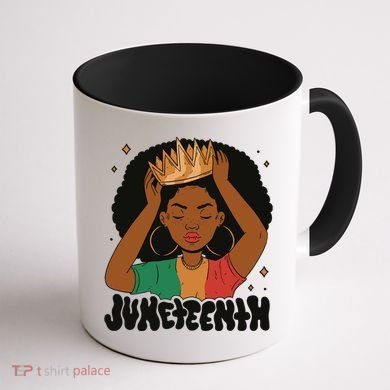 Juneteenth Queen Female Coffee Mug back