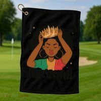Juneteenth Queen Female Golf Towel thumb 1