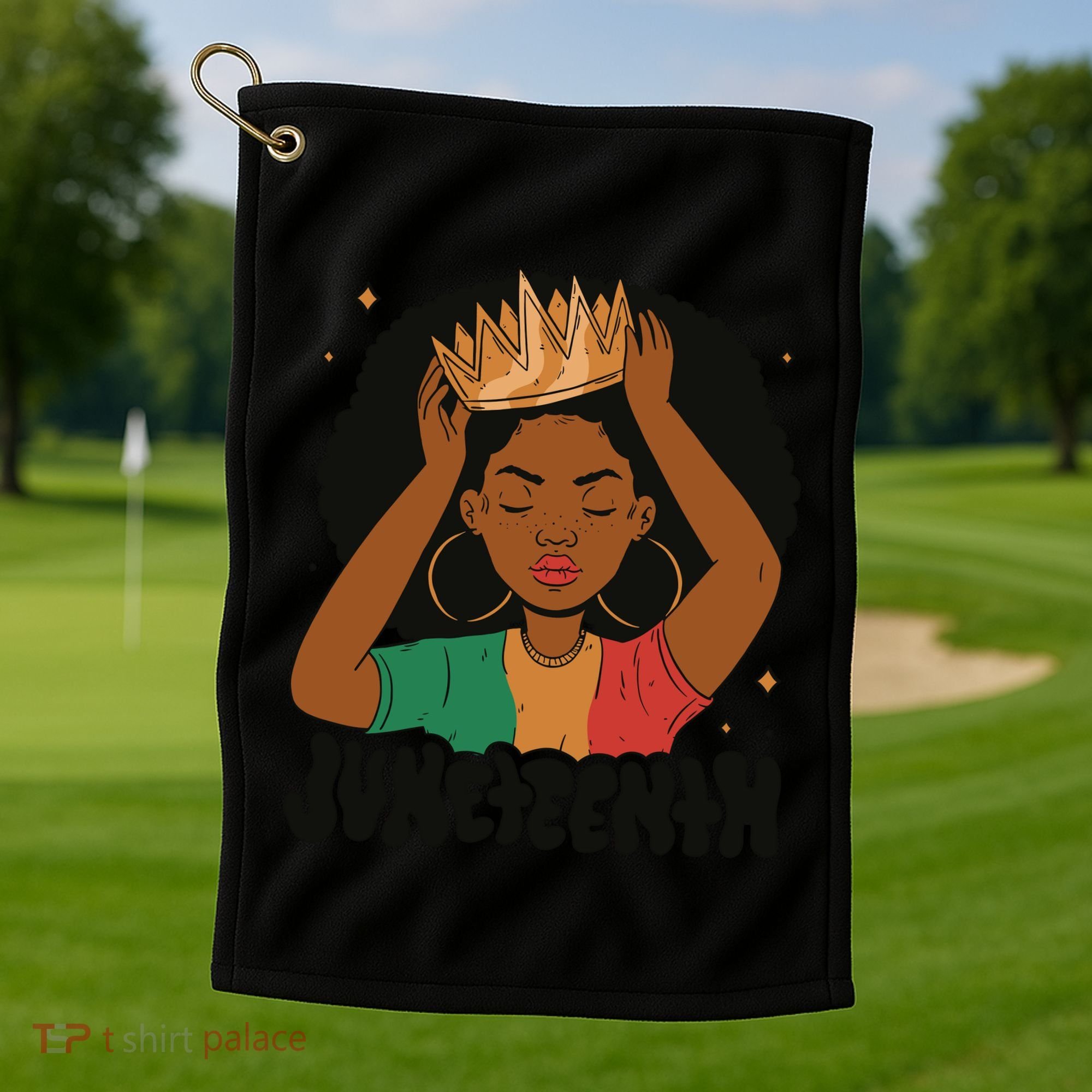 Juneteenth Queen Female Golf Towel