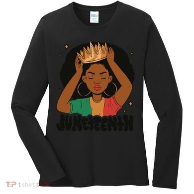 Juneteenth Queen Female Women's Long Sleeve Shirt