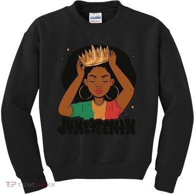 Juneteenth Queen Female Kids Sweatshirt