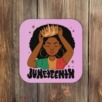 Juneteenth Queen Female Coaster