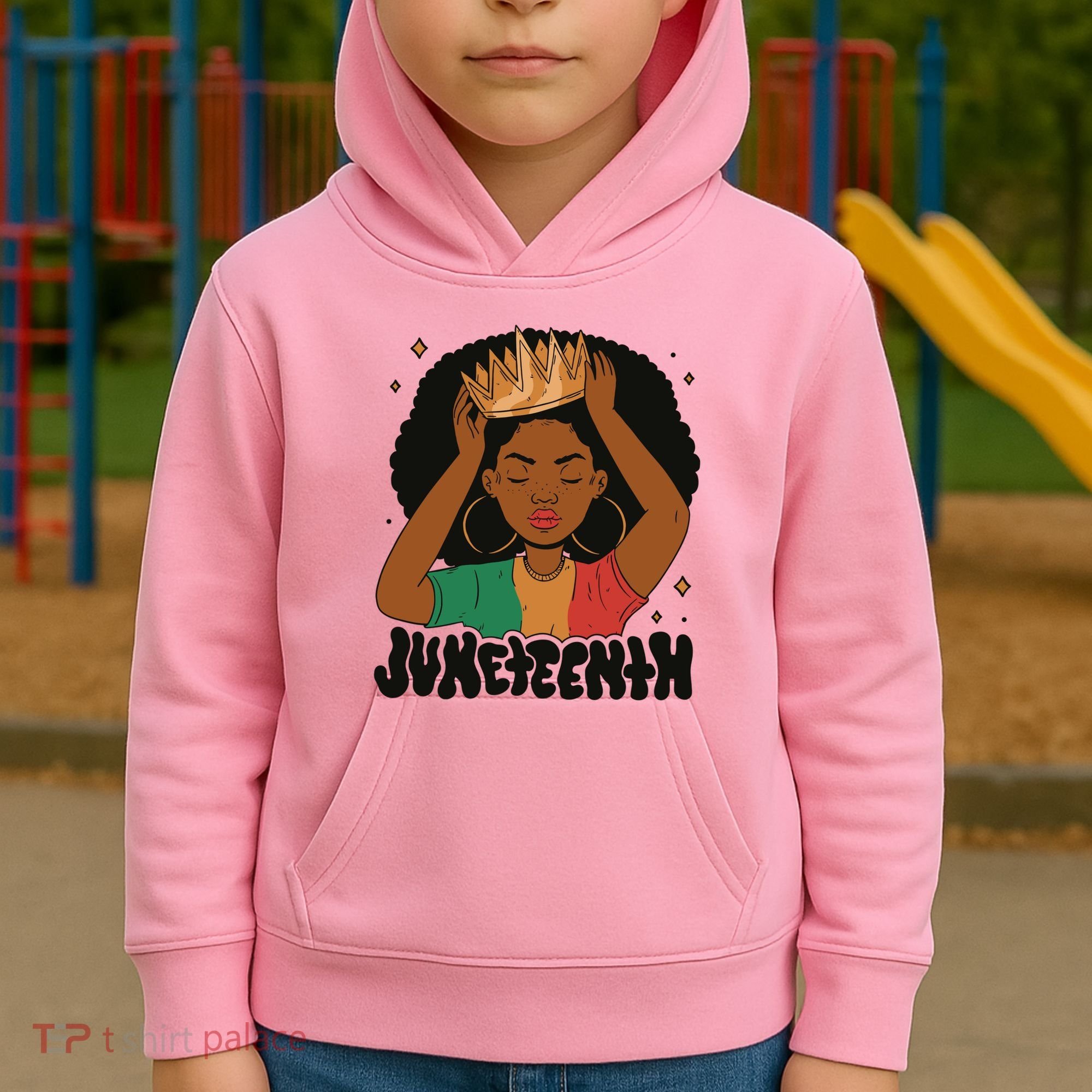 Juneteenth Queen Female Kids Hoodie