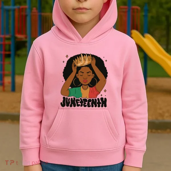 Juneteenth Queen Female Kids Hoodie