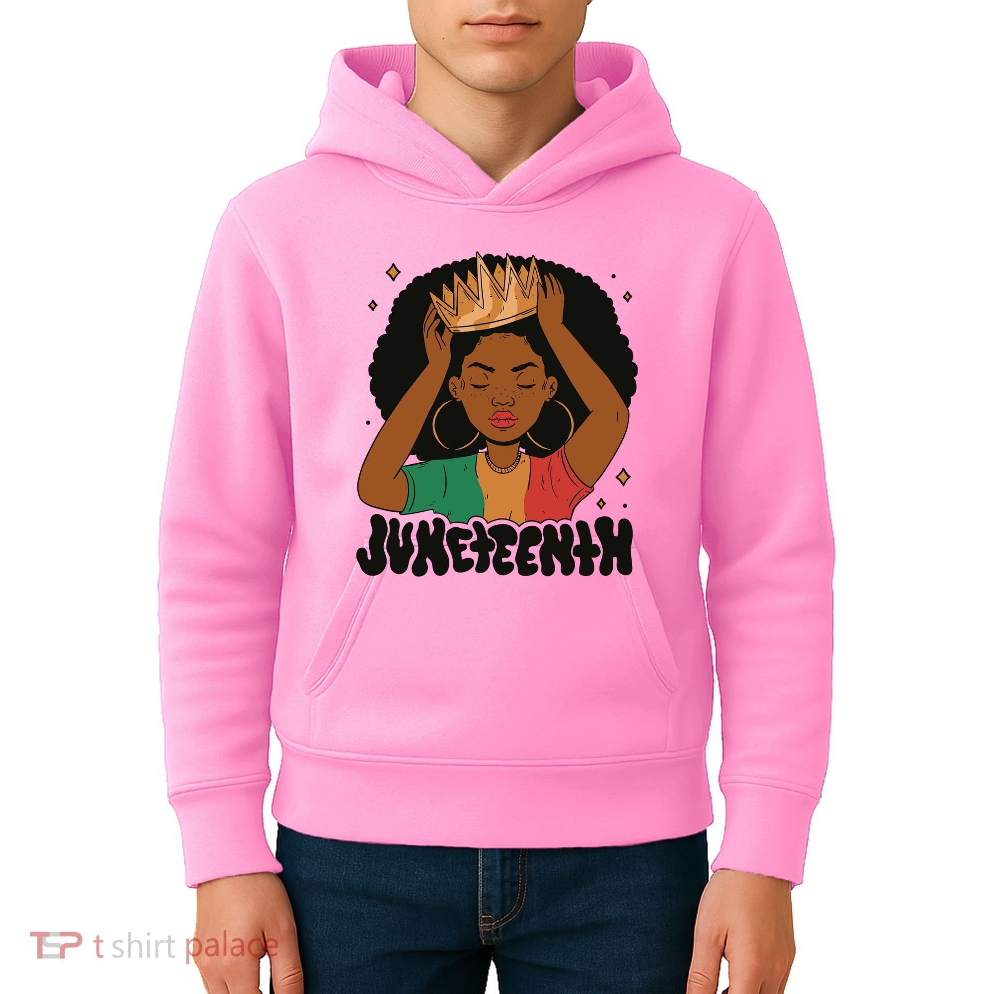 Juneteenth Queen Female Kids Hoodie