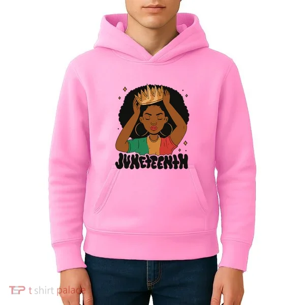 Juneteenth Queen Female Kids Hoodie