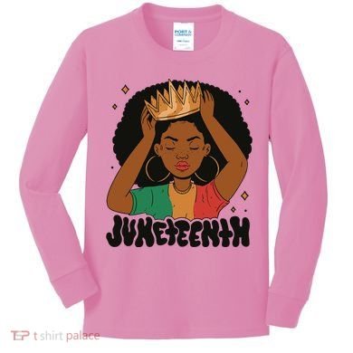 Juneteenth Queen Female Kids Long Sleeve Shirt