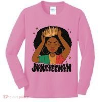 Juneteenth Queen Female Kids Long Sleeve Shirt thumb 0