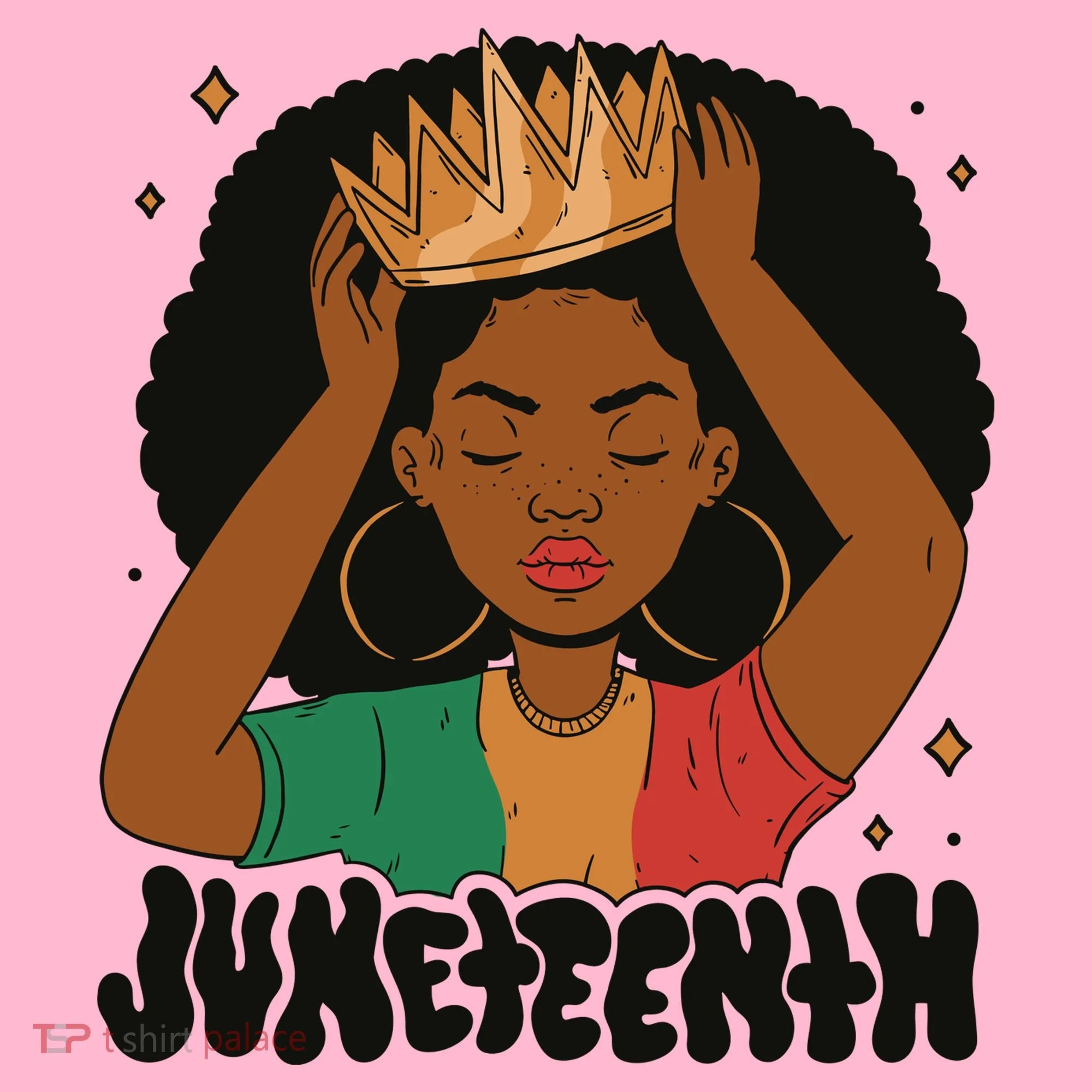 Juneteenth Queen Female Kids T-Shirt
