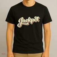 Jackpot Retro Art Baseball Font Vintage T-Shirt thumb 3