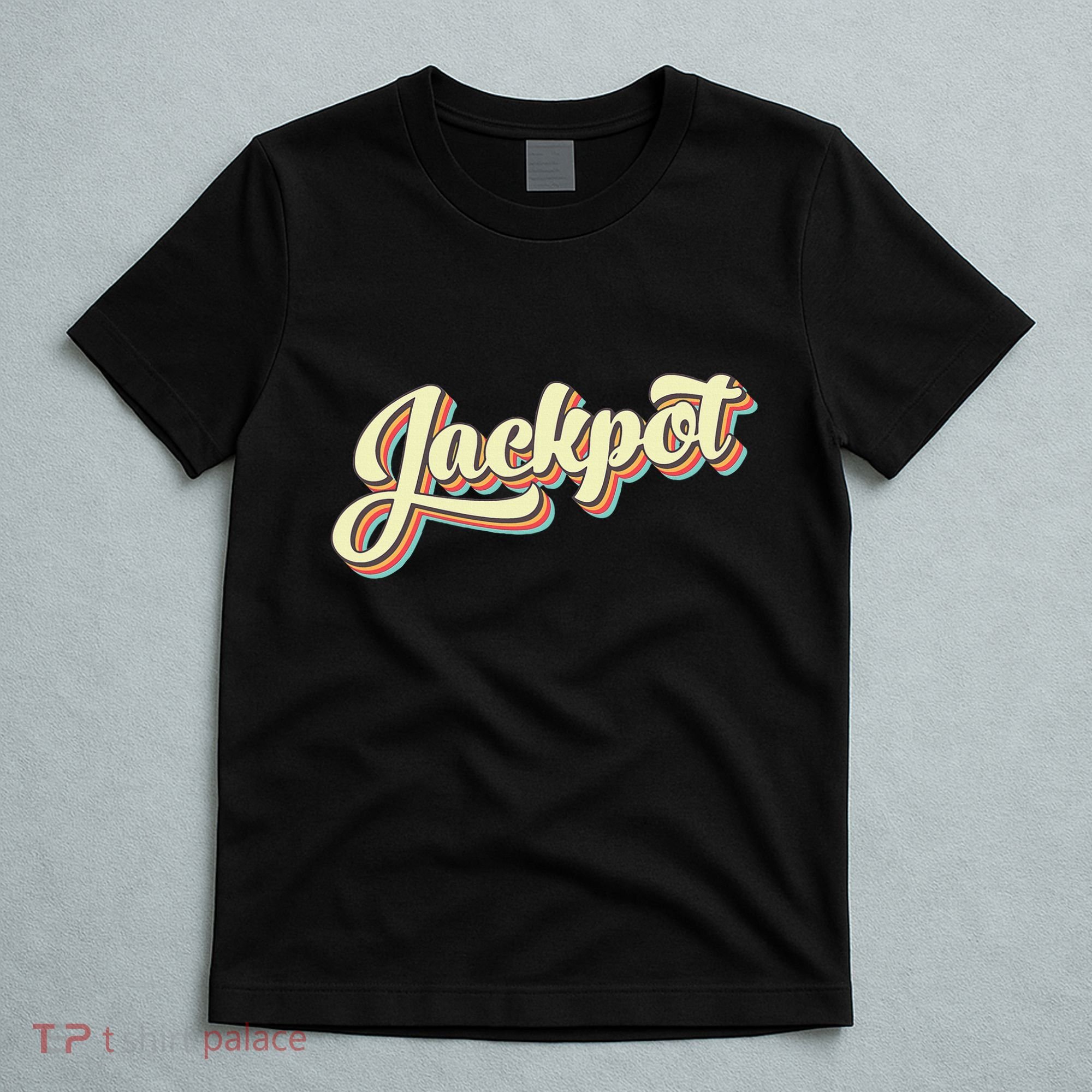 Jackpot Retro Art Baseball Font Vintage T-Shirt