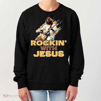 Jesus Rock And Roll Jesus Is King Meme Women's Sweatshirt