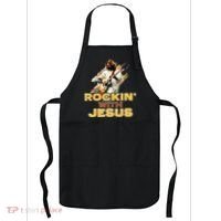 Jesus Rock And Roll Jesus Is King Meme Apron thumb 0