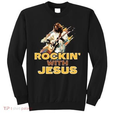 Jesus Rock And Roll Jesus Is King Meme Sweatshirt