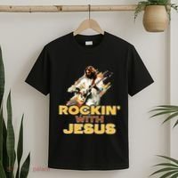 Jesus Rock And Roll Jesus Is King Meme T-Shirt thumb 2