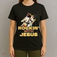Jesus Rock And Roll Jesus Is King Meme T-Shirt thumb 4