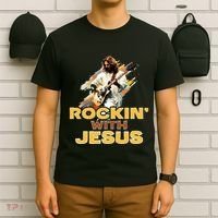 Jesus Rock And Roll Jesus Is King Meme T-Shirt thumb 6