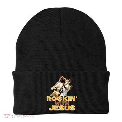 Jesus Rock And Roll Jesus Is King Meme Beanie