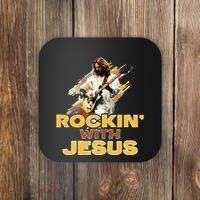Jesus Rock And Roll Jesus Is King Meme Coaster thumb 0