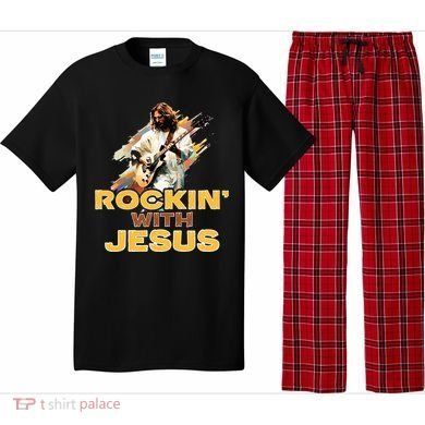 Jesus Rock And Roll Jesus Is King Meme Pajama Set