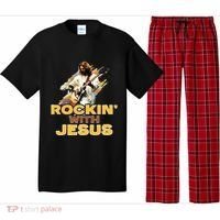 Jesus Rock And Roll Jesus Is King Meme Pajama Set thumb 0