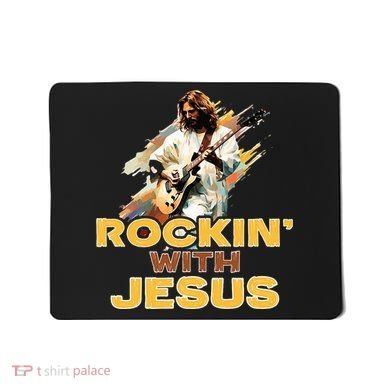 Jesus Rock And Roll Jesus Is King Meme Mousepad