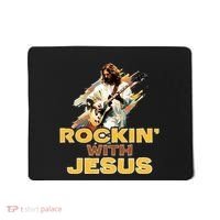 Jesus Rock And Roll Jesus Is King Meme Mousepad thumb 0
