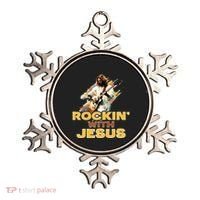 Jesus Rock And Roll Jesus Is King Meme Ornament thumb 0