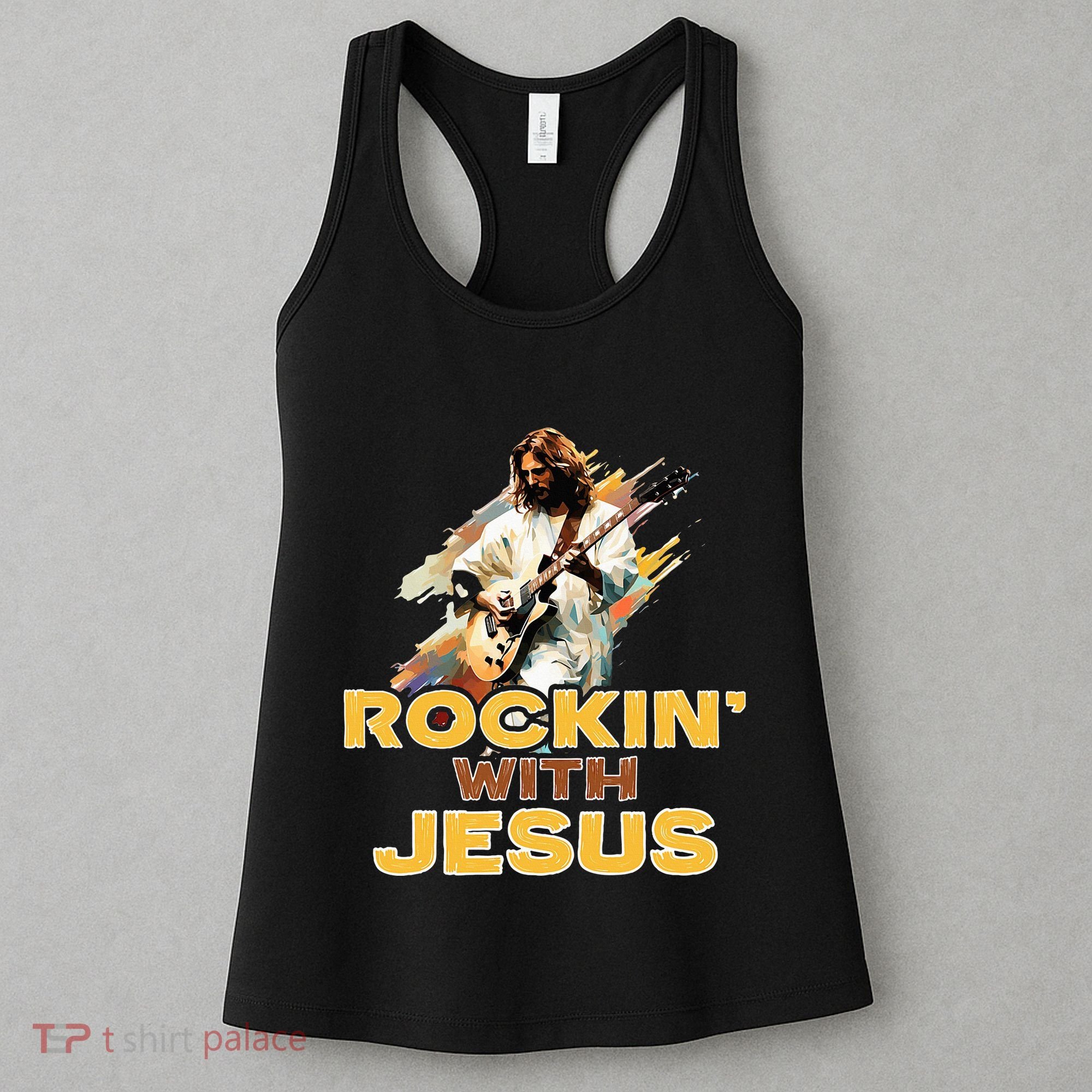 Jesus Rock And Roll Jesus Is King Meme Women's Tank Top