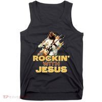 Jesus Rock And Roll Jesus Is King Meme Tank Top thumb 0