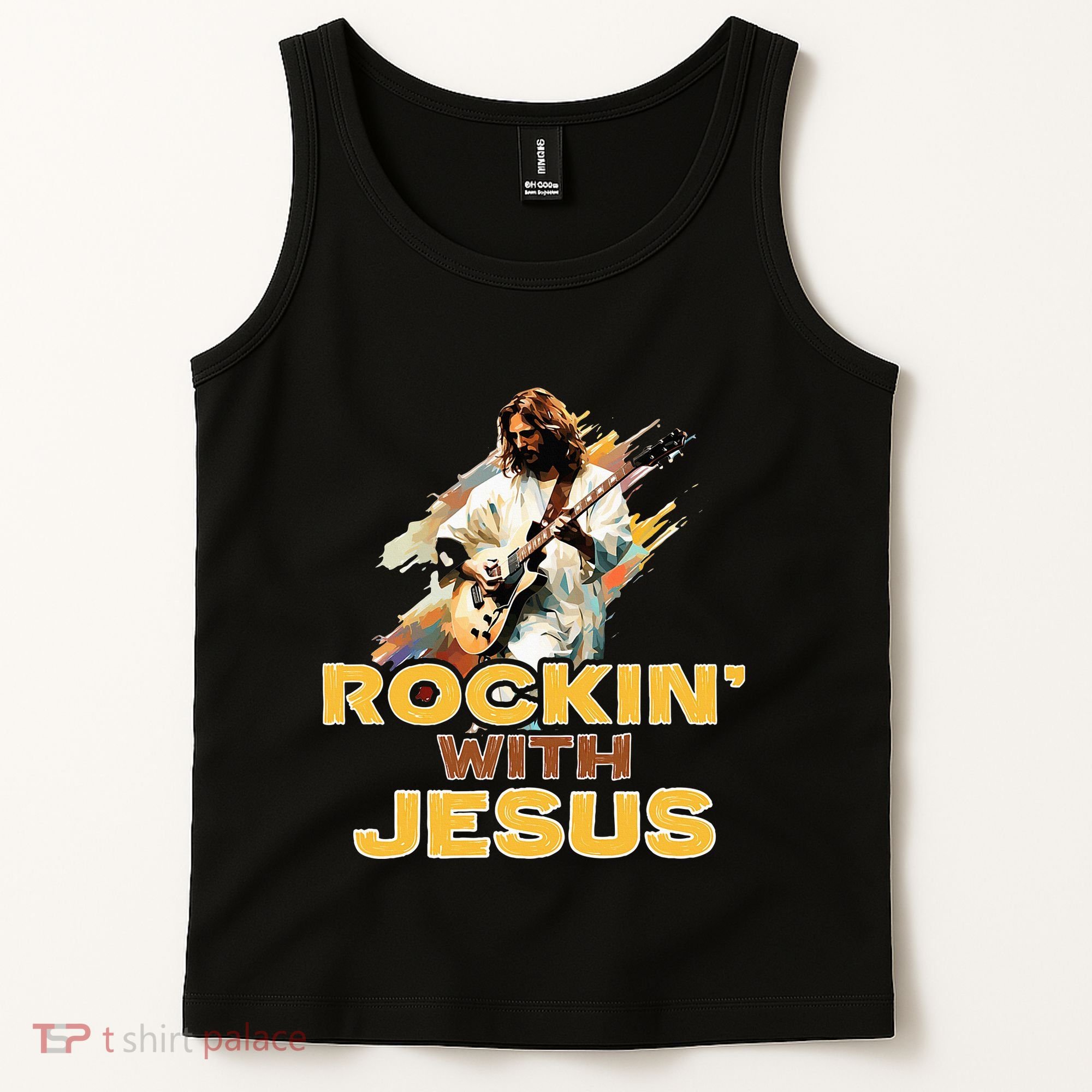 Jesus Rock And Roll Jesus Is King Meme Tank Top