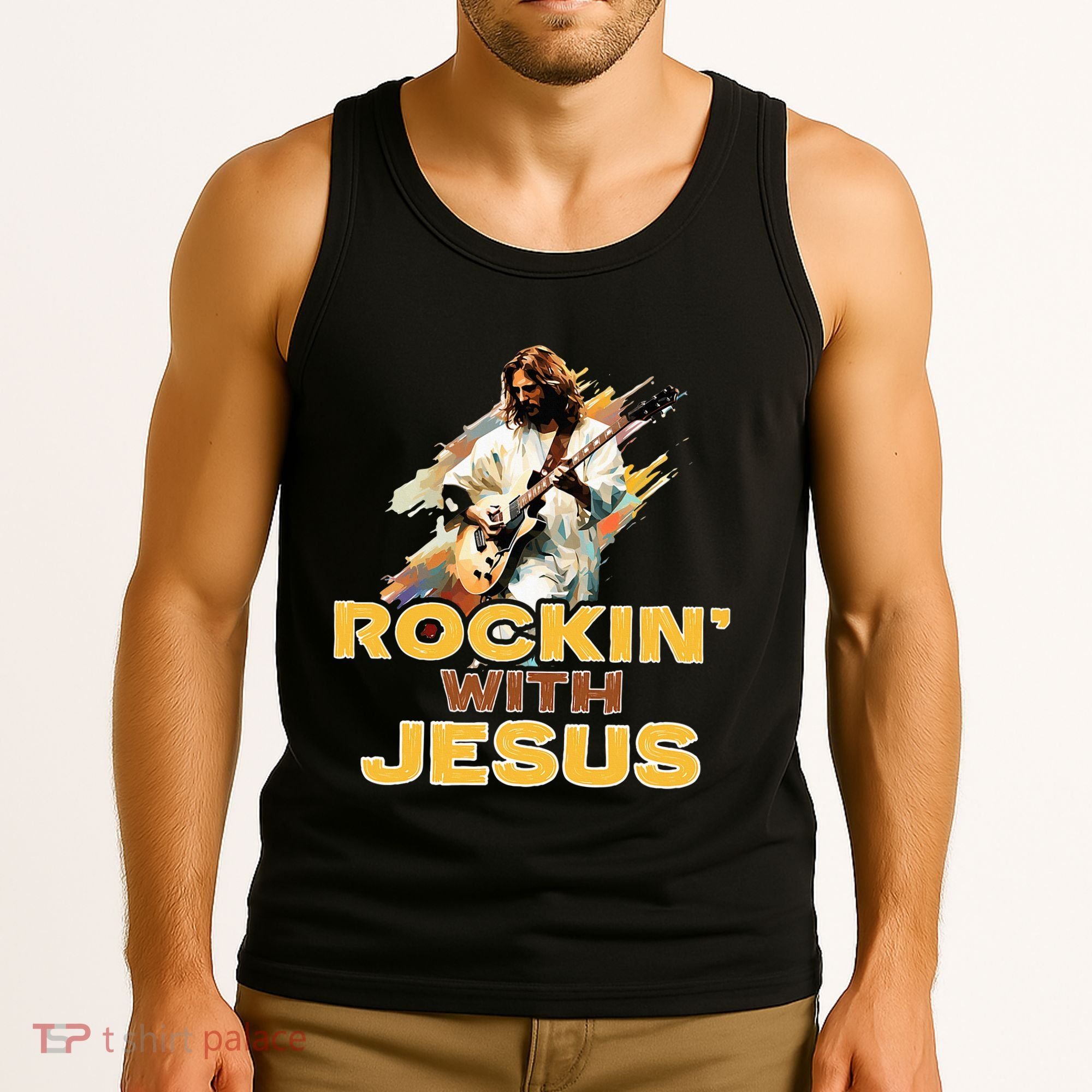 Jesus Rock And Roll Jesus Is King Meme Tank Top