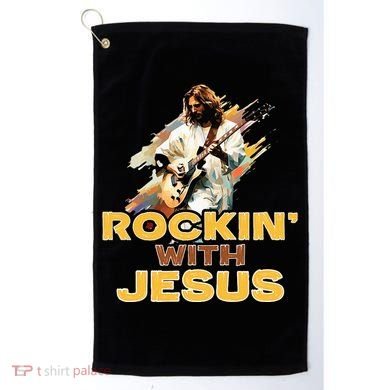 Jesus Rock And Roll Jesus Is King Meme Golf Towel