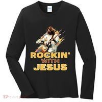 Jesus Rock And Roll Jesus Is King Meme Women's Long Sleeve Shirt thumb 0