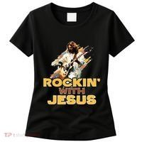 Jesus Rock And Roll Jesus Is King Meme Women's T-Shirt thumb 0