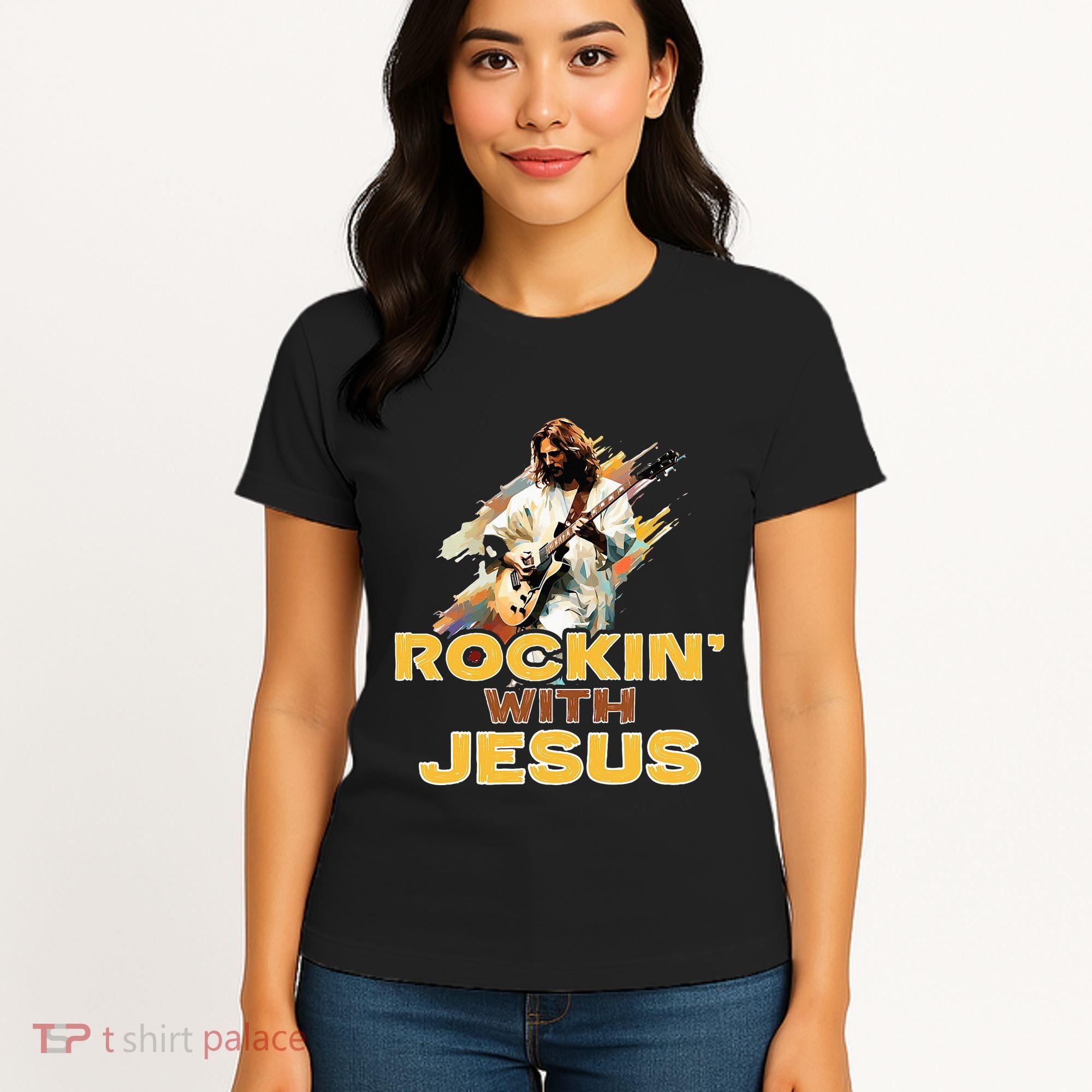 Jesus Rock And Roll Jesus Is King Meme Women's T-Shirt