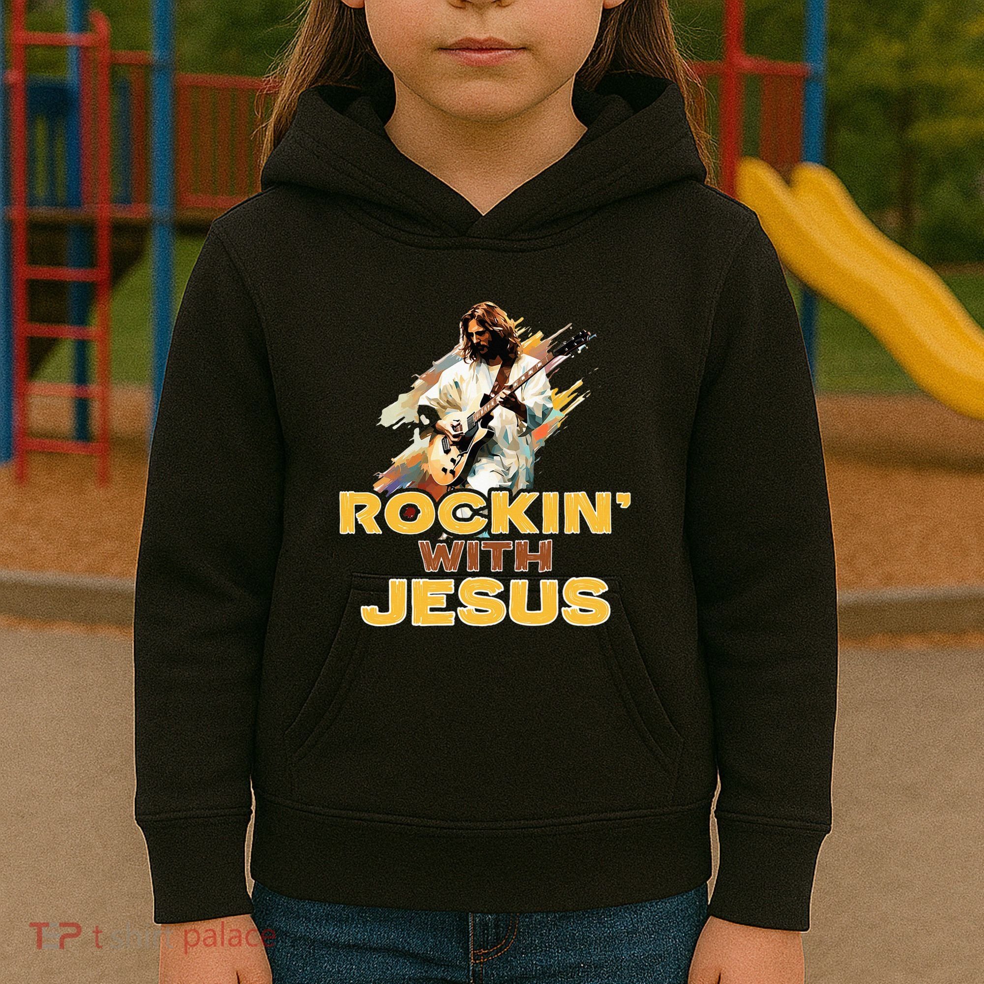Jesus Rock And Roll Jesus Is King Meme Kids Hoodie