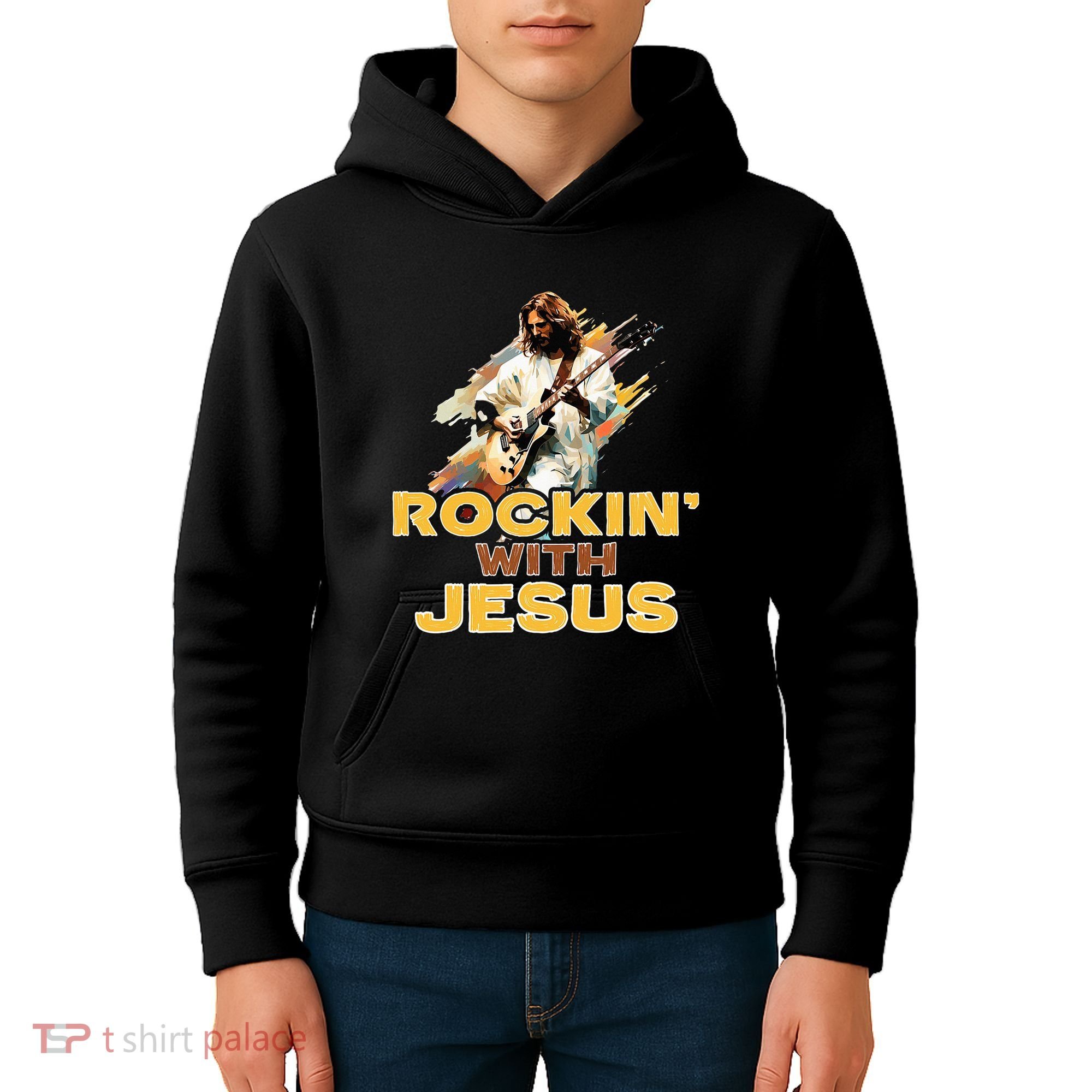 Jesus Rock And Roll Jesus Is King Meme Kids Hoodie