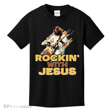 Jesus Rock And Roll Jesus Is King Meme Kids T-Shirt