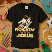Jesus Rock And Roll Jesus Is King Meme Kids T-Shirt thumb 3