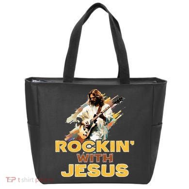 Jesus Rock And Roll Jesus Is King Meme Tote Bag